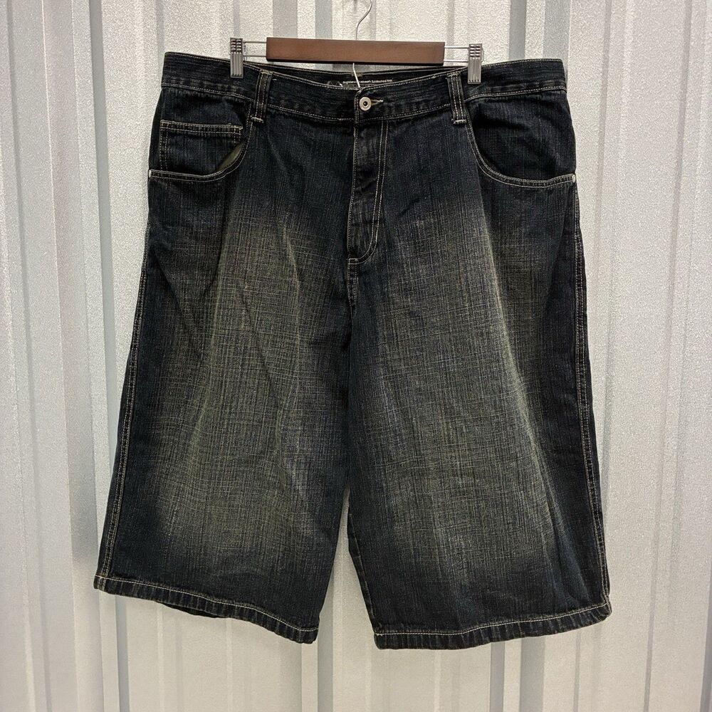 Vintage Southpole Jean Shorts Men's 42 Dark Wash Blue Skate Y2K Baggy Grunge